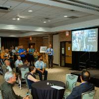 Guests at the Engineering Design Project Preview Event